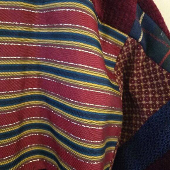 Max & Mabel Vintage Mixed Media Patchwork Plaid Metallic Unique Jacket Size 1X - Picture 4 of 7